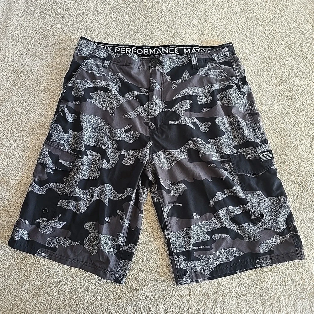 Matix Performance Men's Camo Camouflage Board Shorts Swim Wear Gray Size‎ 36